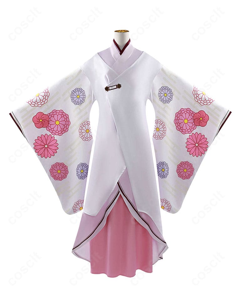 【推しの子】黒川あかね 鞘姫ver. コスプレ衣装の正面ディテール。襟元から裾までのラインと装飾を高密度で表現。