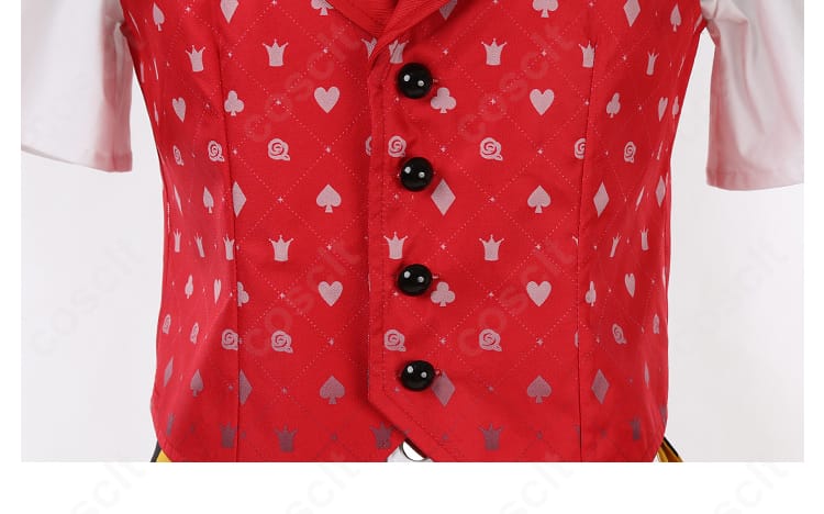 インナーマスタージャケットの襟元クローズアップ。襟の形状と配色ラインの再現を確認。