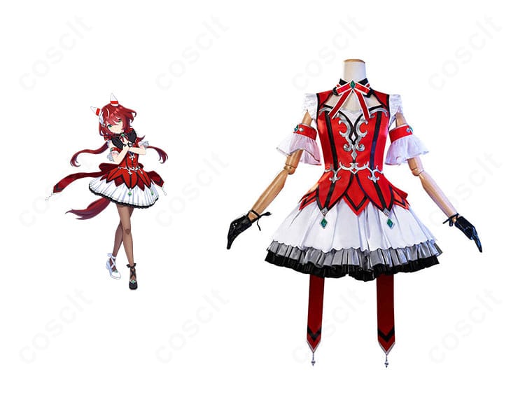 ウマ娘 プリティーダービー ウインバリアシオンの勝負服コスプレ一式とキャラクターイメージを合わせた全身カット