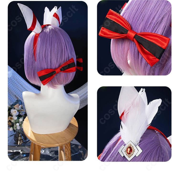 ウインバリアシオンの頭飾りディテール。カチューシャ土台と装飾の質感