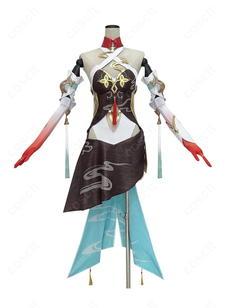 正面全身カット。霊砂のワンピースと装飾の配色・シルエットが分かる商品画像