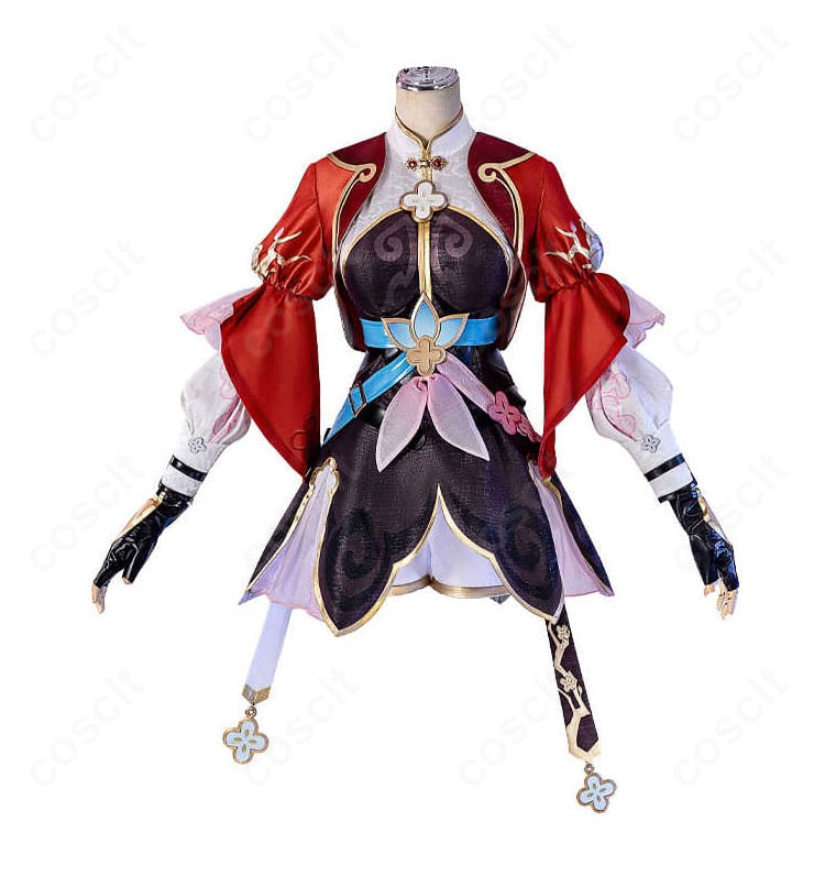 崩壊:スターレイル 三月なのか 巡狩コスプレ衣装の正面アップ。ワンピースと上着のライン、素材の発色が分かるディテール