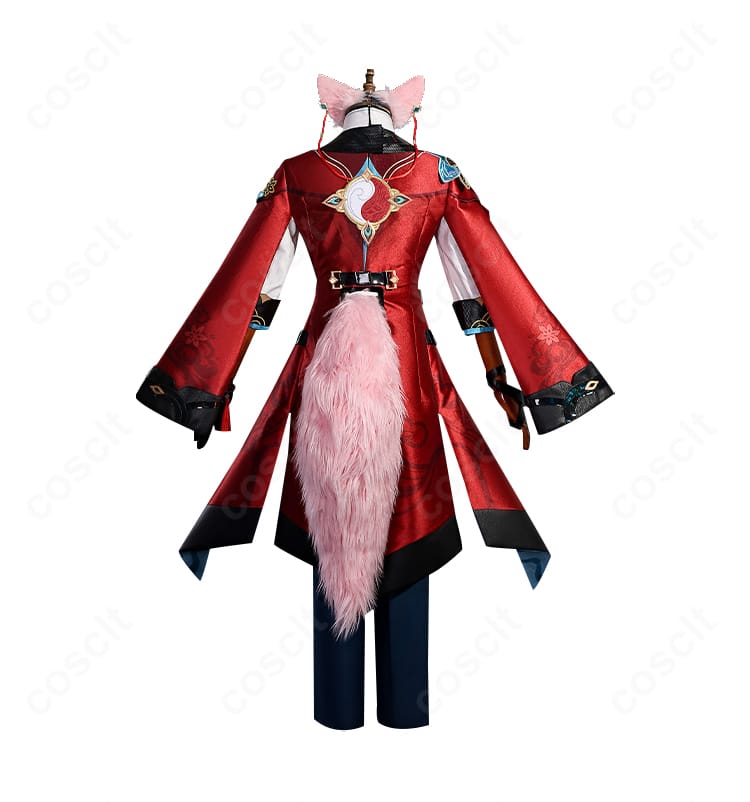 背面全体。背飾りと腰帯の配置、背中の切り替え線とシルエットの美しさが分かる。