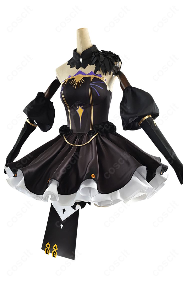 Fate/Grand Order エレシュキガル 第二再臨コスプレ衣装 側面。肩飾りや腰飾りの立体感、縁取りの仕上げが確認できます。