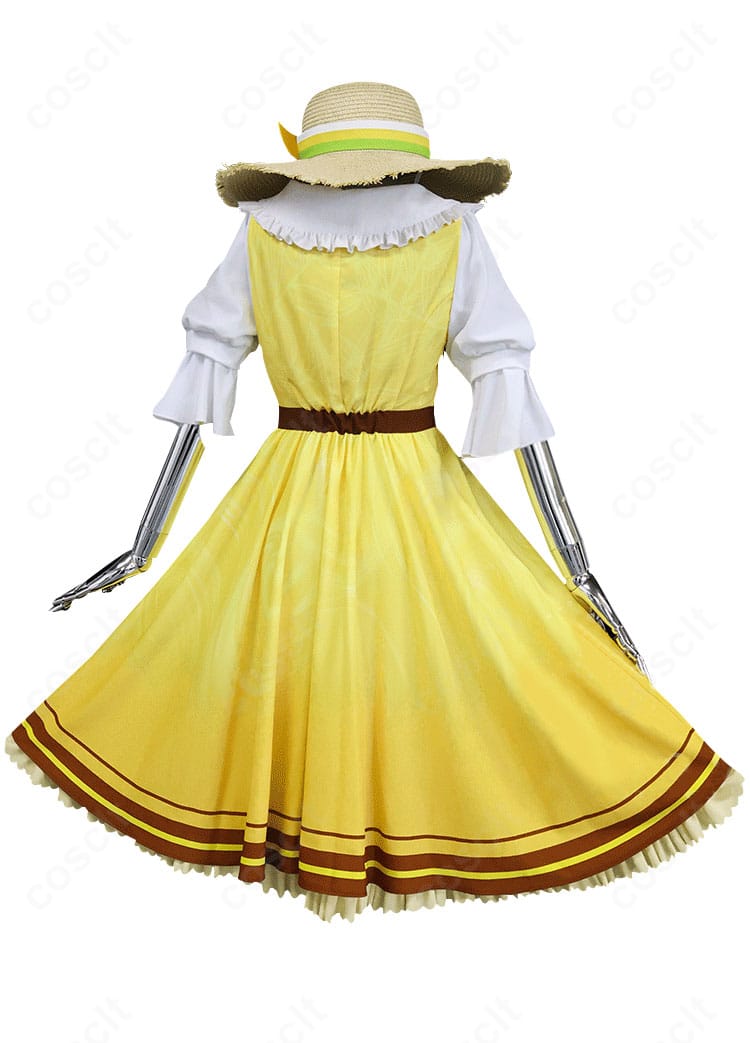 『レモネードで一休み♪』コスプレ衣装の背面。後ろ開き構造と背中のディテールを確認できる画像。