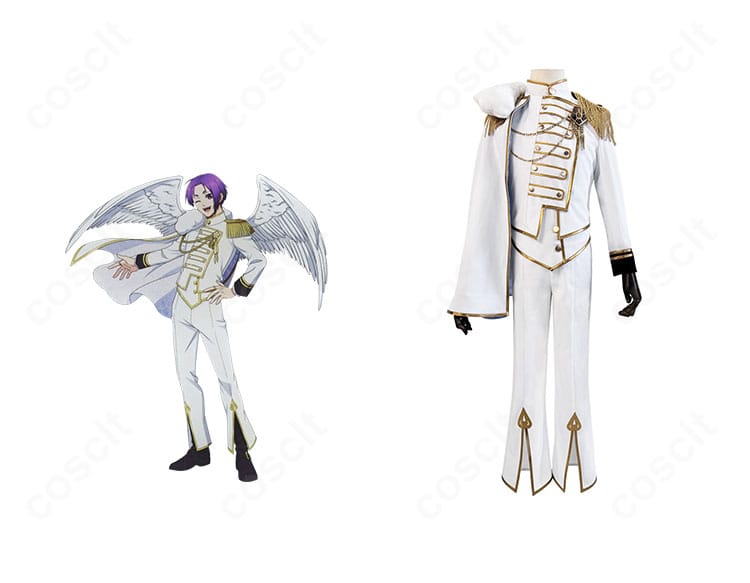 御影玲王 天使ver.のキャラクターと衣装を正面から収めた全身イメージ