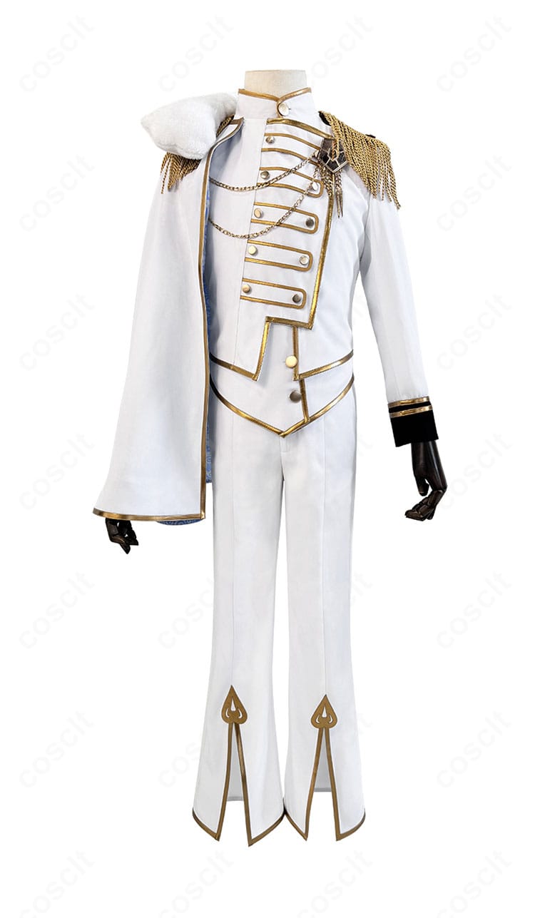 御影玲王 天使ver.コスプレ衣装の上着・マント・ズボンを正面から確認できるデザイン写真