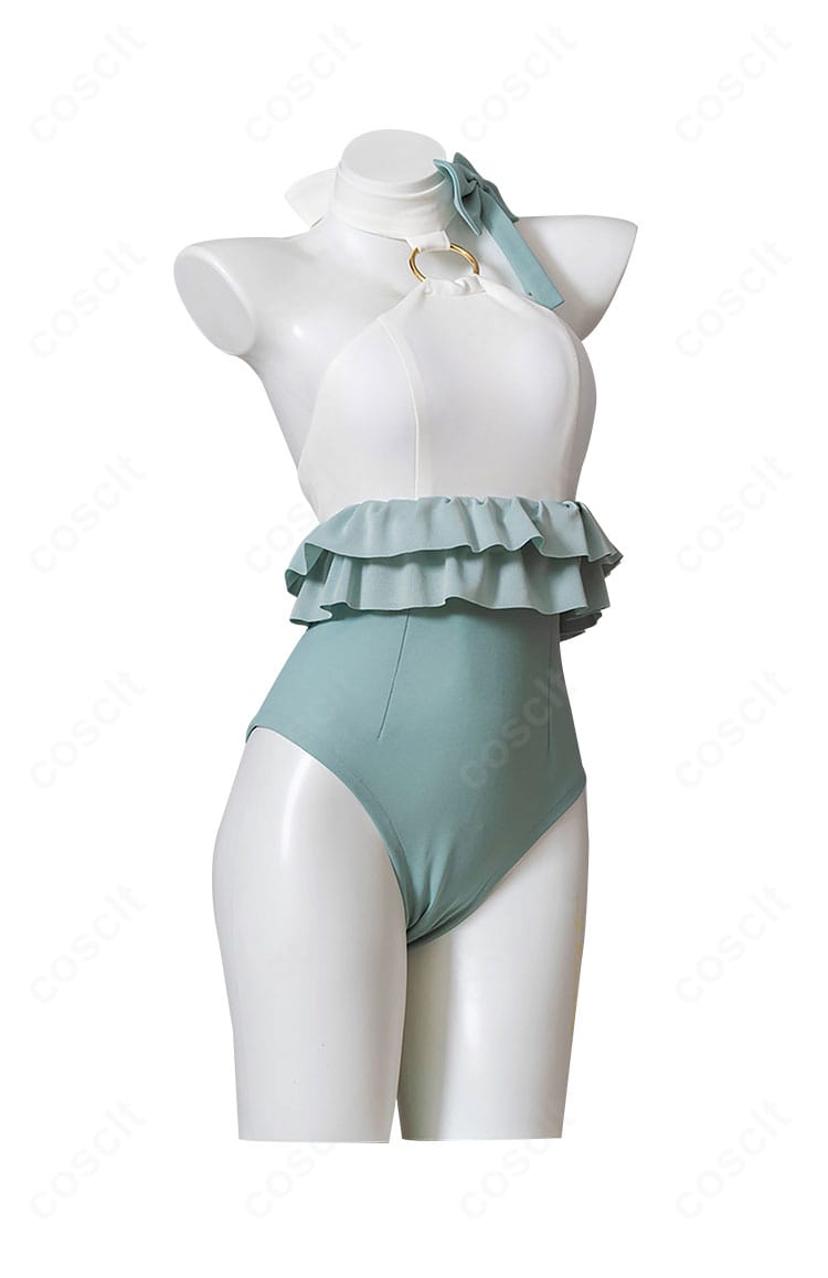 エレシュキガル 9周年水着コスプレの正面全身。落ち着いた色味とラインが分かる写真