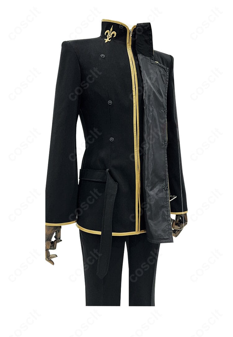 コードギアス ルルーシュ学園制服コスプレ衣装の右側面シルエット