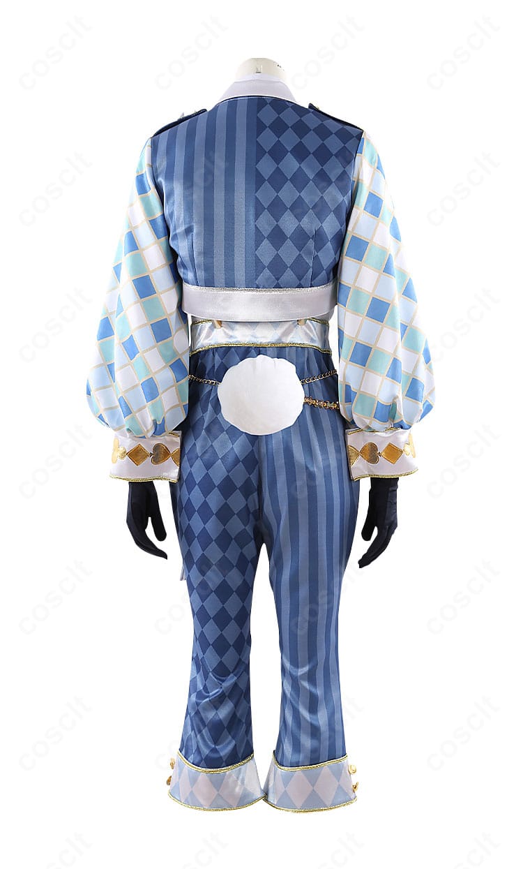 デュース・スペード ラビット・ウェア衣装の背面。背中の切り替え線とコート裾の広がりを示す画像