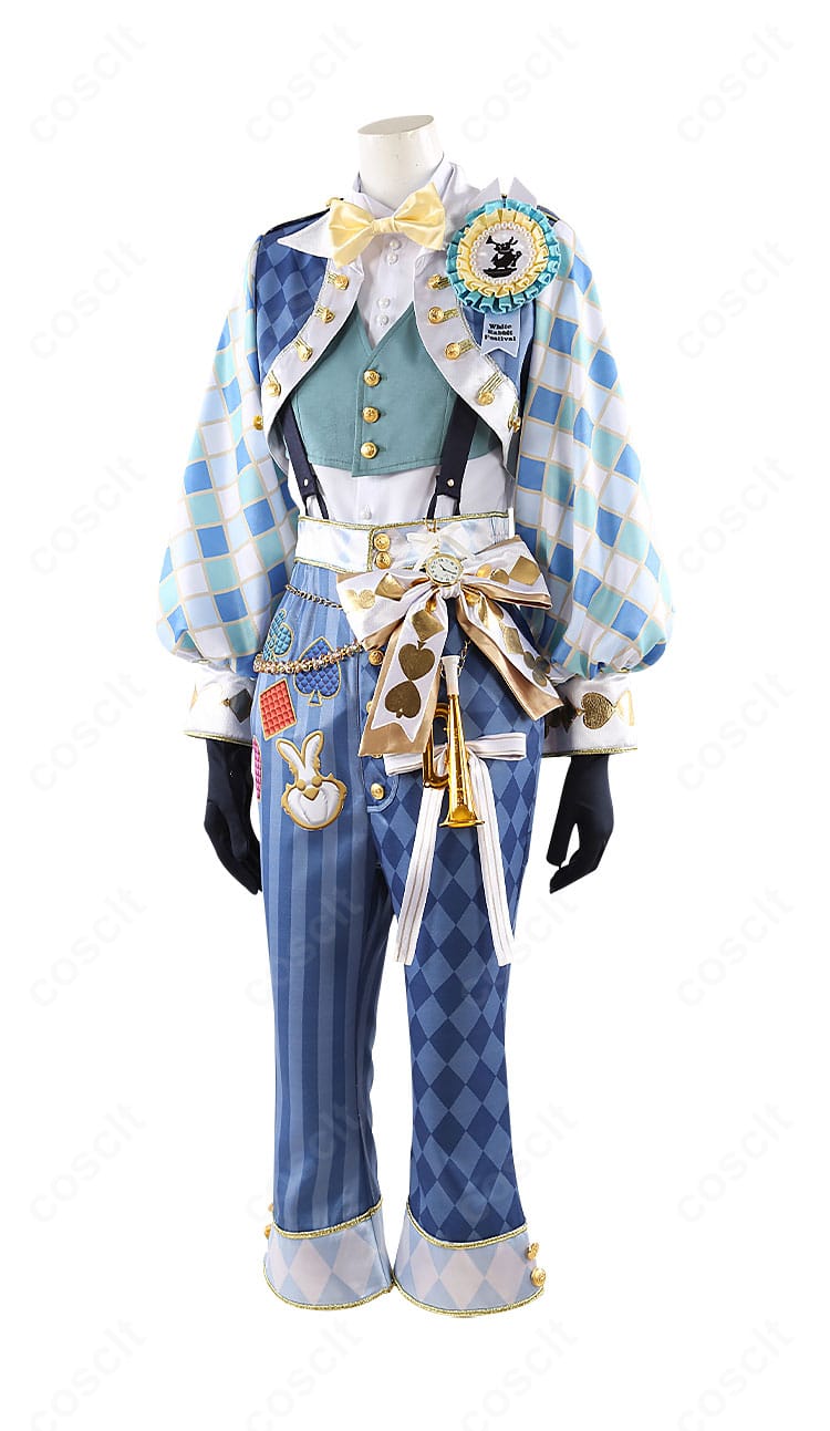 デュース・スペード ラビット・ウェア衣装の左側面。たすきの流れと腰飾りの位置関係が見える画像