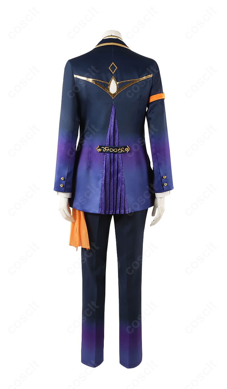 あんさんぶるスターズ！！ 逆先夏目 クルーズ衣装の背面。背中の切り替えと裾ラインを捉えた画像