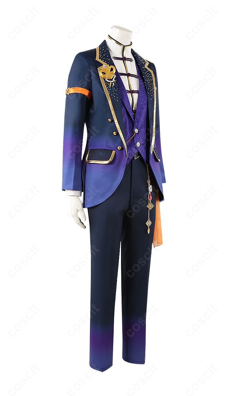 あんさんぶるスターズ！！ 逆先夏目 クルーズ衣装の右側面。コートのラインと飾りチェーンの配置を確認できる画像