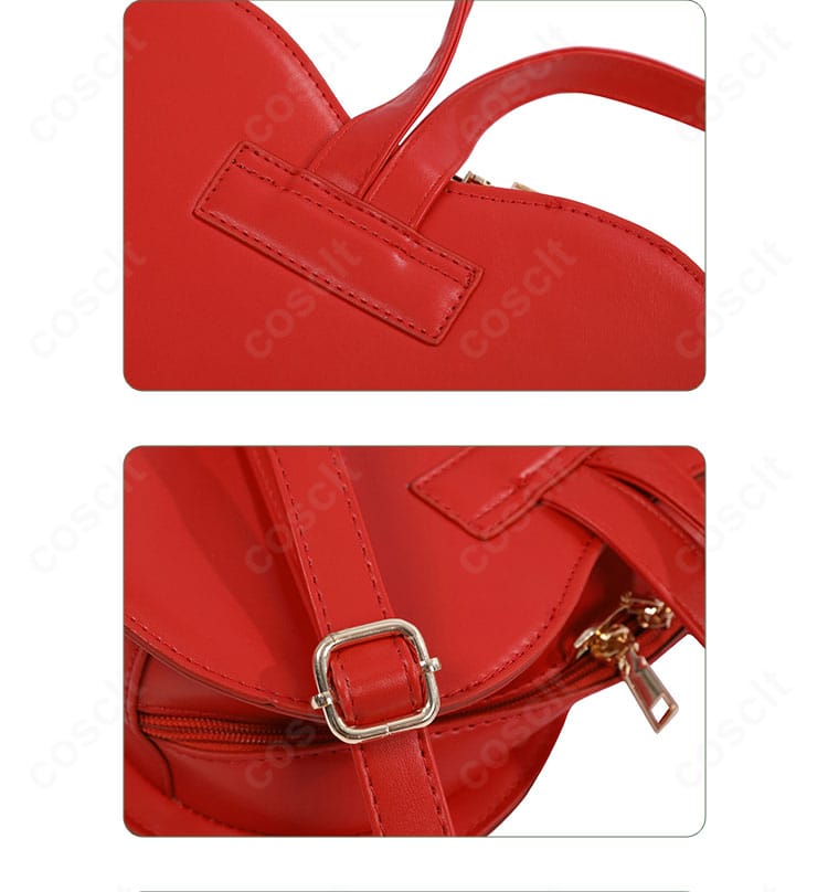 木之本桜 制服コスプレ リュックのファスナーと背面ストラップのディテール