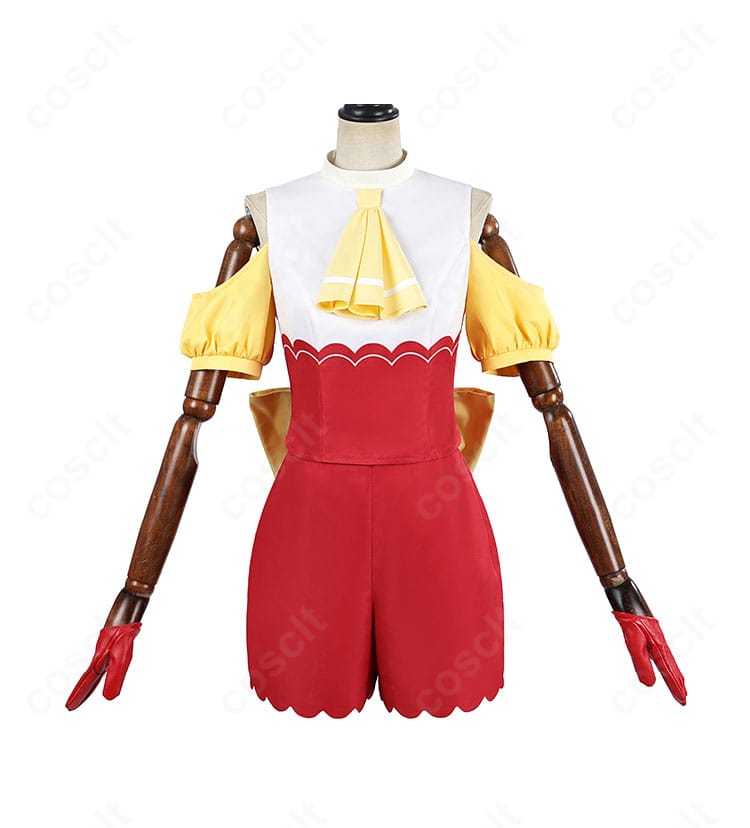 【推しの子】MEMちょ コスプレ衣装の正面全体。ショートパンツとトップスのバランスが良く、通気性の良い軽量設計で快適に着用できます。