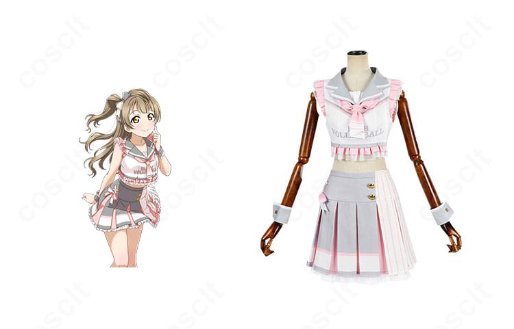 ラブライブ！南ことり チアガール衣装のフルセット正面とキャラクター比較