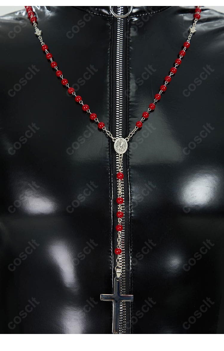 メロのネックレスアクセサリー詳細。存在感あるトップと金属質感がコーデのアクセント。