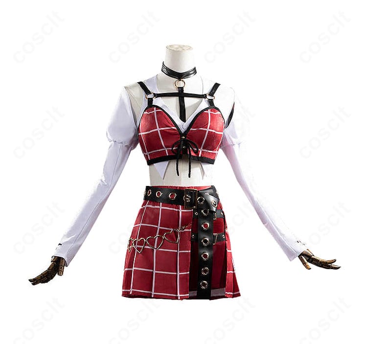 にじさんじ 葛葉 コスプレ衣装の正面ディテール。ビスチェのラインと装飾を近接撮影。