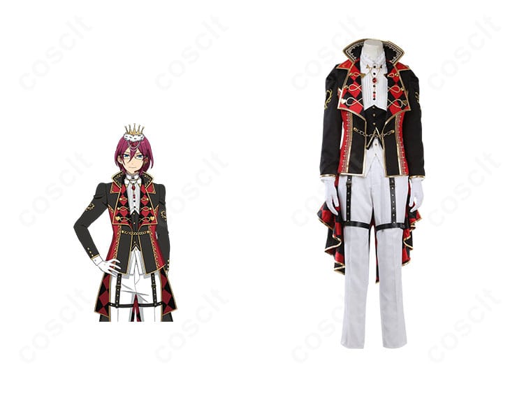 あんさんぶるスターズ！！ 七種茨 ワンダーゲーム衣装の正面全身とキャラクター立ち絵比較