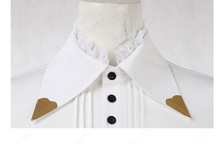 七種茨 コスプレ衣装 首元の装飾配置と留め具のディテール