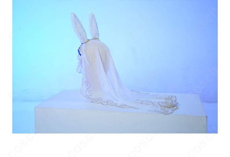 兎田ぺこらの耳ヘッドアクセサリーのクローズアップ。装着部分の構造と毛並み表現を示したアイコンパーツ。