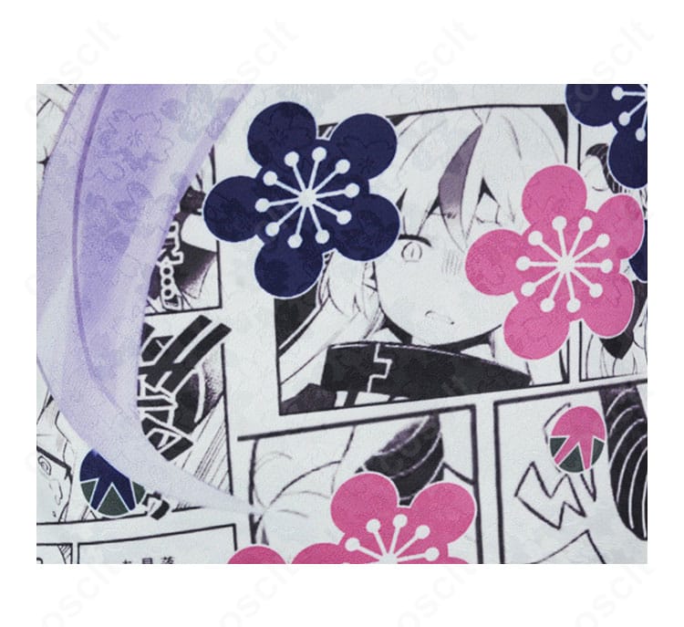 ラプラス・ダークネス お正月衣装の裾装飾クローズアップ。縁取りと素材の質感が伝わる仕上がり。