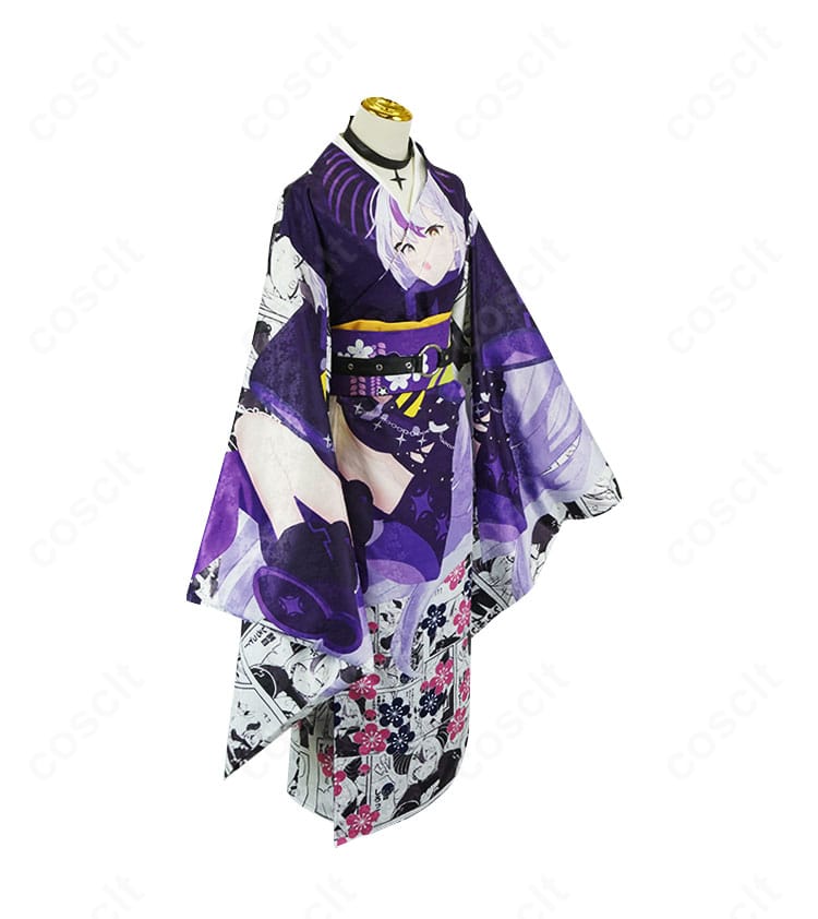 ラプラス・ダークネス お正月衣装の側面カット。袖のハリ感と腰まわりの装飾配置がわかるディテール。