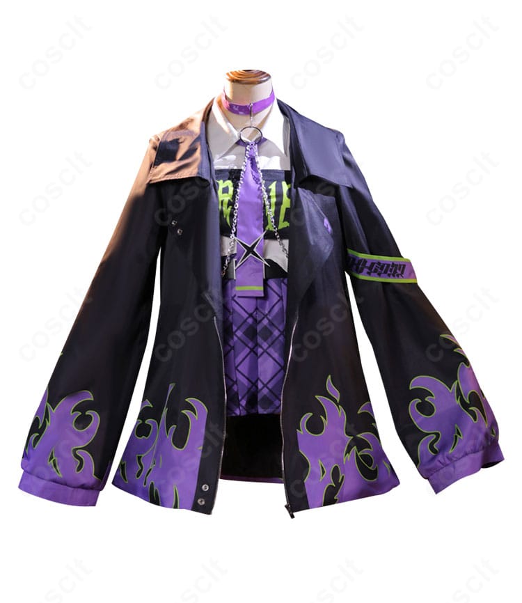 ラプラス・ダークネス 2024新衣装コスプレの正面全体画像。装飾配置とコートラインのディテールが見える。