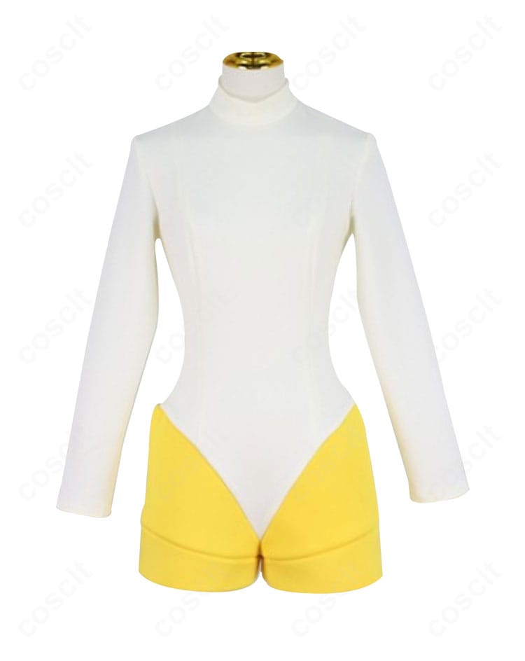 木之本桜 さくらカード編コスプレ衣装のインナー（レオタード）正面ディテール。縫製ラインとフィット感を捉えたクローズアップ。