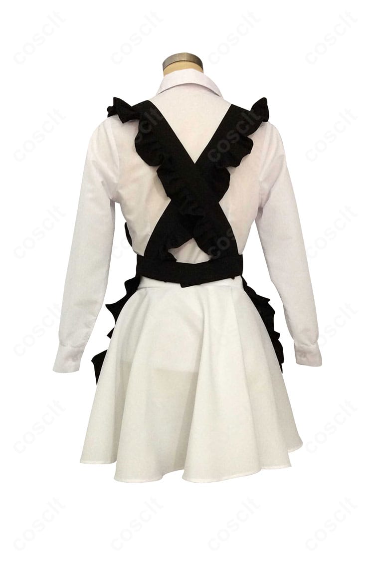 HK416 くろねこの贈りもの メイド衣装の背面図。後ろ姿のエプロン結びとスカートラインを確認できるカット。