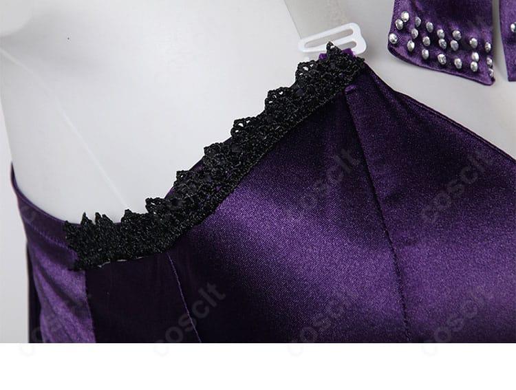 裾まわりの縁取りと装飾のアップ。繊細なパイピングとステッチが分かるカット。