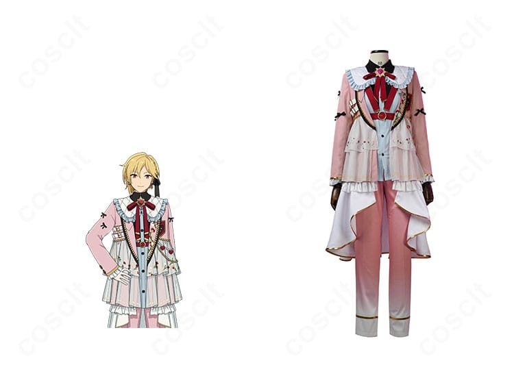 あんさんぶるスターズ！！ 仁兎なずな バツ×バッテン衣装の正面とキャラクター比較イメージ