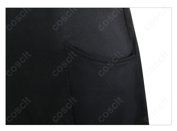 ポケット部分の詳細。口布の形状と縫製、ポケット位置の仕様が分かる画像。