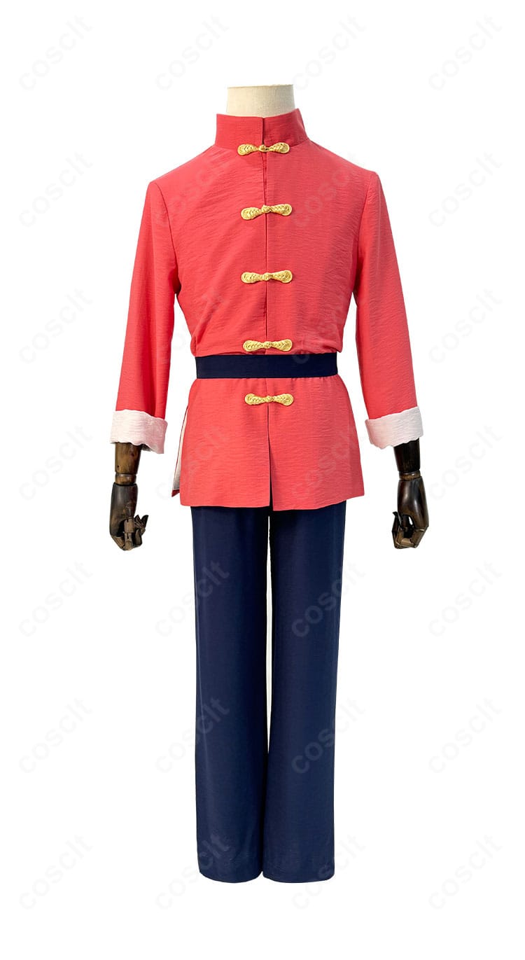 らんま1/2 早乙女乱馬コスプレ衣装の正面カット。トップス・ズボン・ベルトのデザインと高再現のバランスが分かる写真