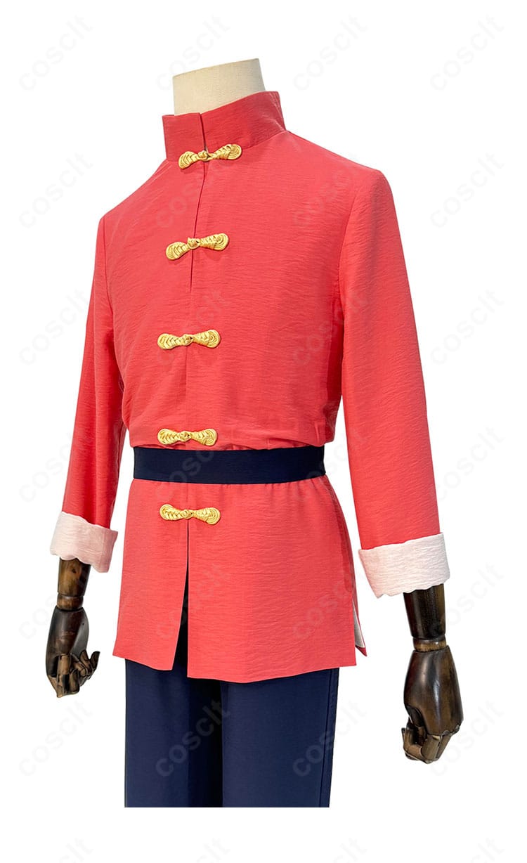 らんま1/2 早乙女乱馬コスプレ衣装の左側面。ディテールと生地感、輪郭のきれいさが分かる写真