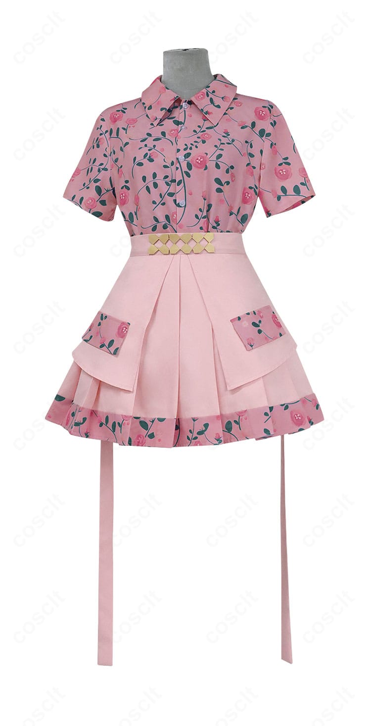 小豆沢こはね コスプレ衣装のインナー(シャツ)正面ディテール。清楚で上品な仕立てとボタン周りの整った縫製。