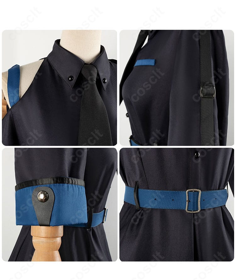 学園アイドルマスター 白線コスプレ衣装の装飾ディテール接写。刺繍風意匠やアクセサリーの質感・質量感を強調しています。