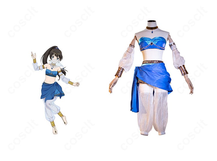 少女☆歌劇 レヴュースタァライト 神楽ひかり 千夜一夜物語ver.衣装の着用イメージと公式キャラクタービジュアル比較