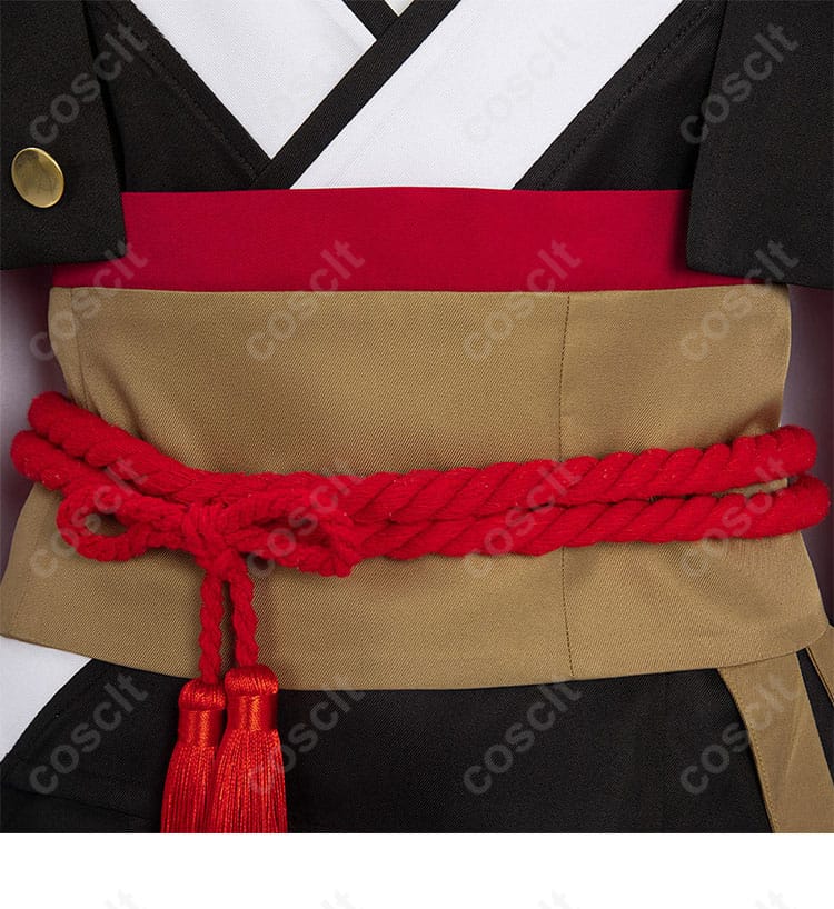 ギルティギア 梅喧（ばいけん）コスプレ衣装 腰部绳子正面图 造型细节