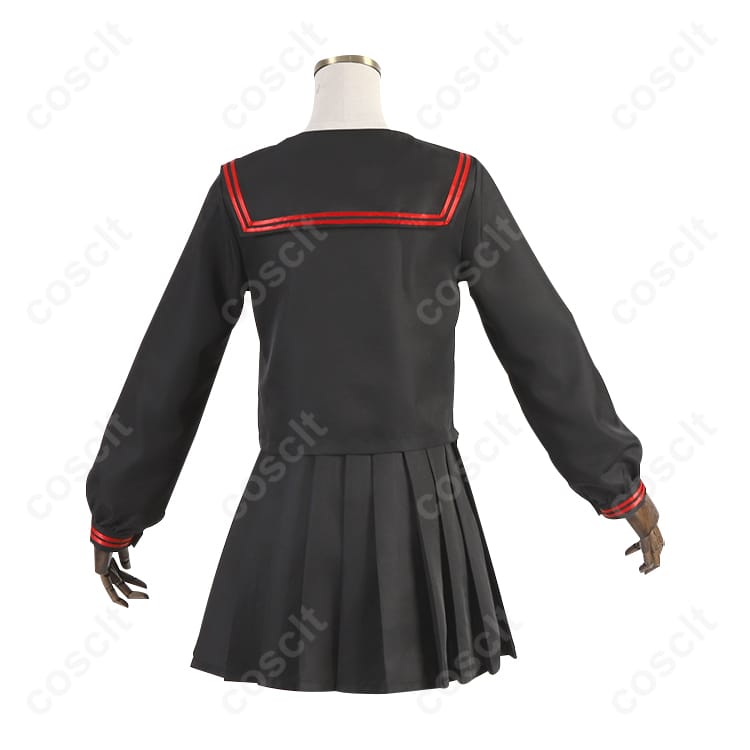 鬼滅の刃（鬼滅） 竈門禰豆子 コスプレ衣装 キメツ学園 制服 セーラー服 - 高再現度・快適素材使用 - 2枚目の画像