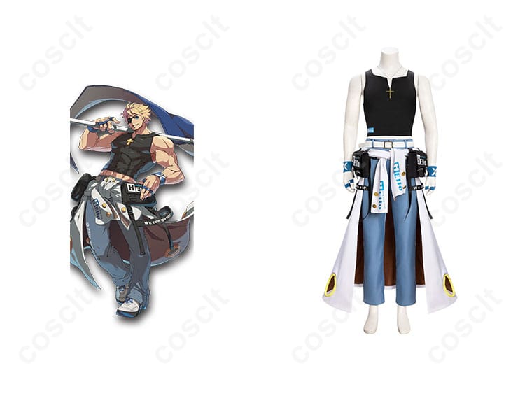 ギルティギア ストライヴ シン＝キスク コスプレ衣装 正面＆キャラクター比較イメージ｜忠実再現されたシルエットと色味をチェック！