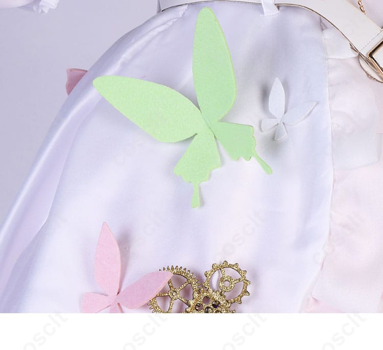 暁山瑞希 コスプレ衣装 スカートの蝶モチーフ｜幻想的な雰囲気を醸し出すディテール