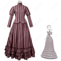 ティム・バートン作品 コープスブライド ヴィクトリア・エヴァーグロット コスプレ衣装 トップス＋スカートセット 高品質＆忠実再現仕様 - 1枚目の画像（サムネイル）