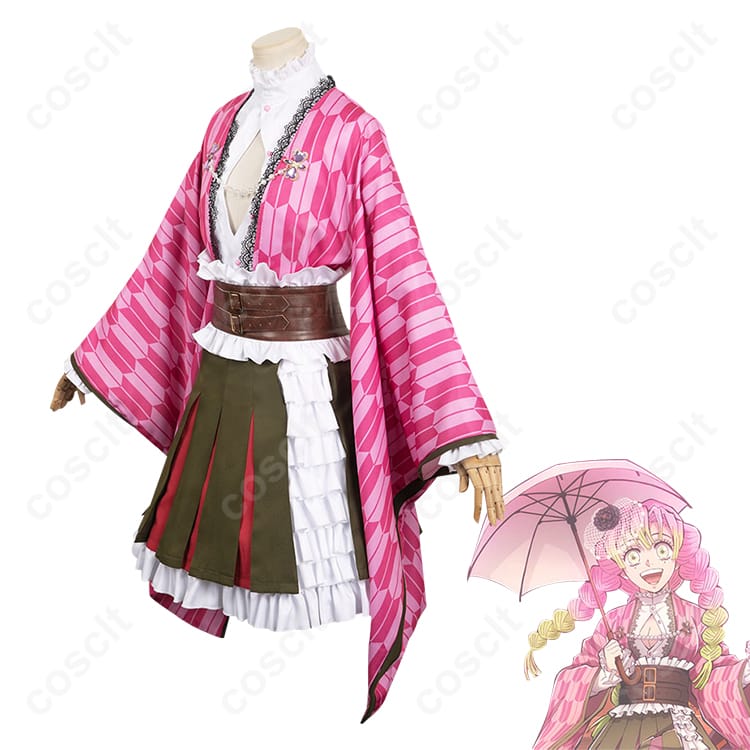鬼滅の刃（鬼滅） 甘露寺蜜璃 コスプレ衣装 アニメ伍周年記念祭衣装（定制対応） - 2枚目の画像