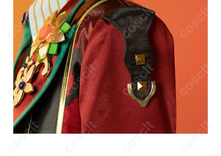 あんさんぶるスターズ！！ Trickstar コスプレ衣装 右肩の装飾。細部までこだわったデザインが、キャラクターの魅力を表現しています。