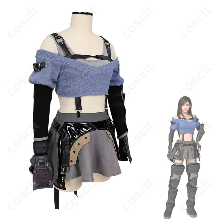 ファイナルファンタジーVII エバークライシス（FFVII EC） ティファ・ロックハート コスプレ衣装 メタルフット 高精度再現 - 2枚目の画像