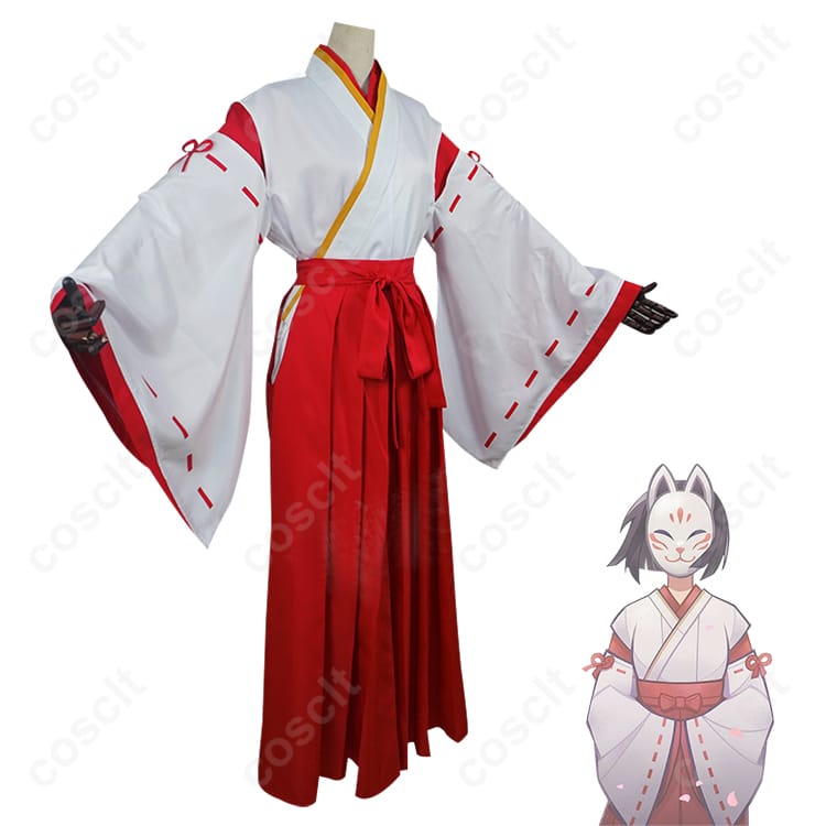 原神（Genshin Impact） 花散里（かさんざと） コスプレ衣装 巫女服（八重神子の従者衣装） 高品質再現 コスプレ通販 - 2枚目の画像