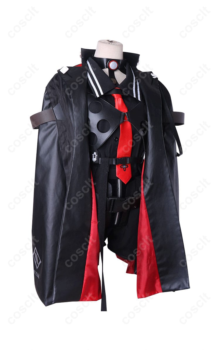 ベスティーのコスプレ衣装正面。忠実に再現されたデザインと高い再現度。NIKKEのキャラクターを完璧に表現。