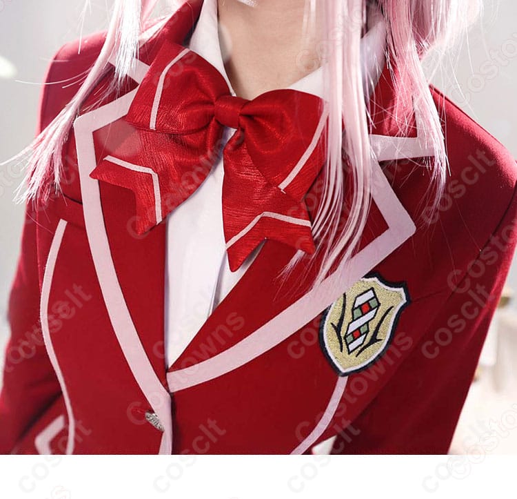 ギルティクラウン 楪いのり 制服 コスプレ衣装 胸元の装飾ディテール