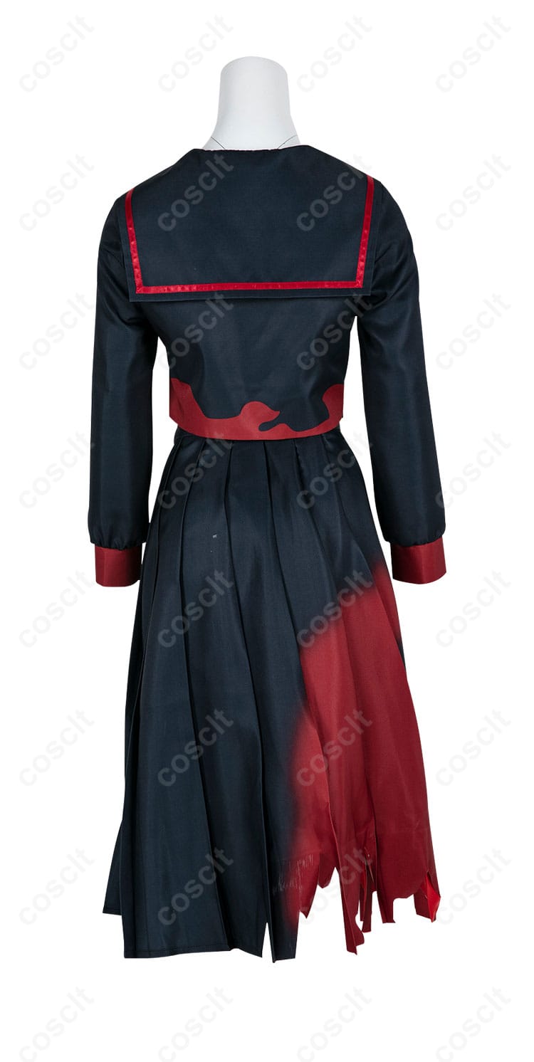 ブルーアーカイブ 剣先ツルギ 制服 コスプレ衣装の背面画像。後ろ姿も忠実に再現されたデザインを確認できます。コスプレ衣装通販ならCOSCLT。